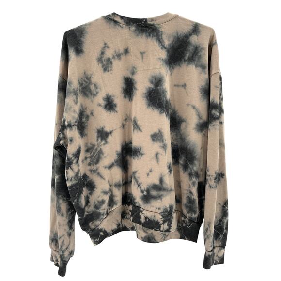 Aviator Nation Tan Cotton Hand Dyed Yin Yang Crew Sweatshirt Size M - Picture 3 of 4